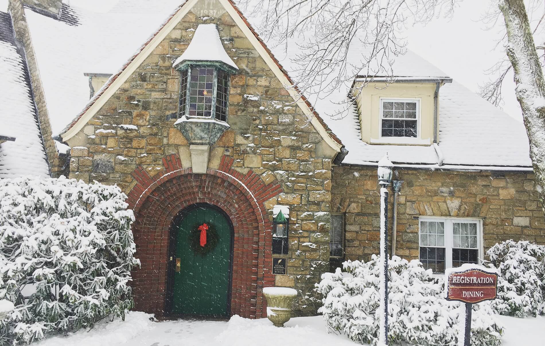 French Manor in the snow