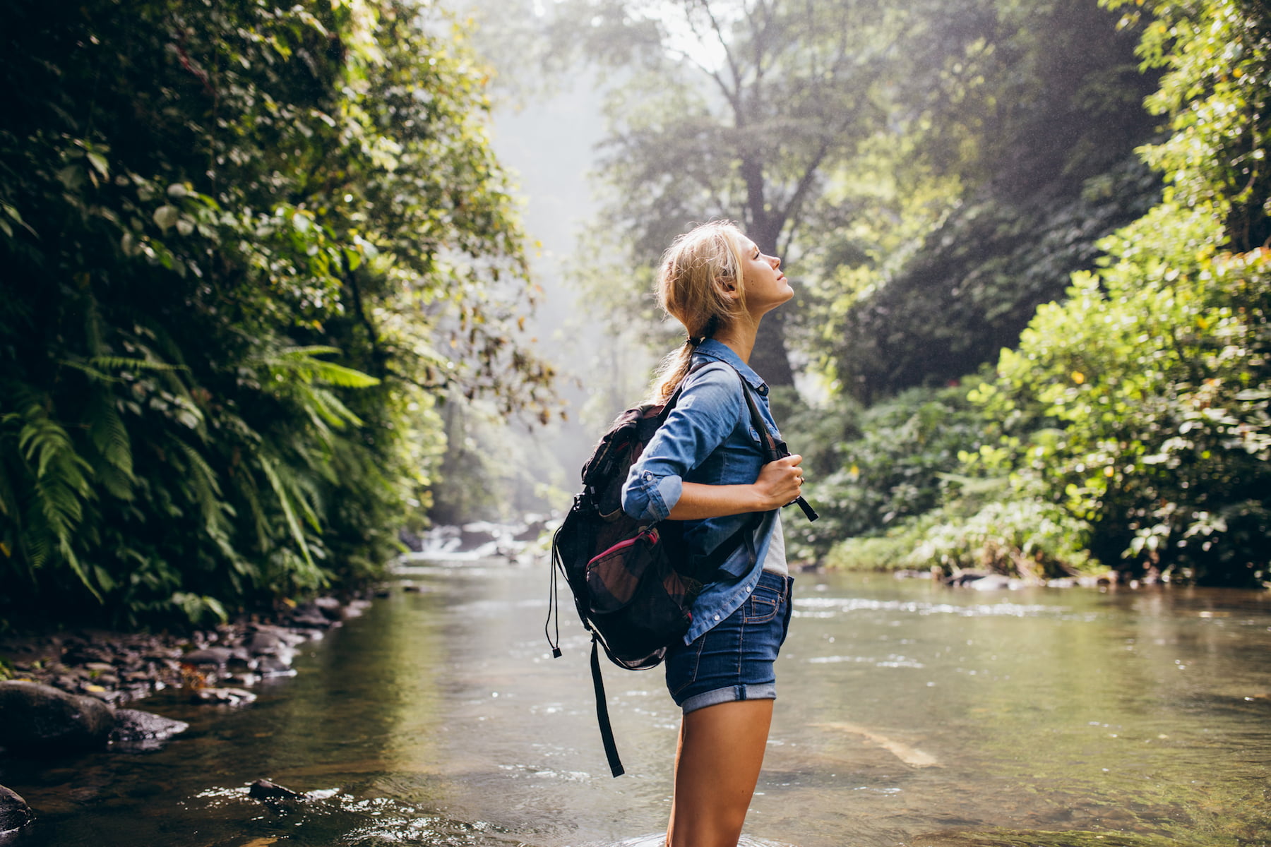 Woman on a hike