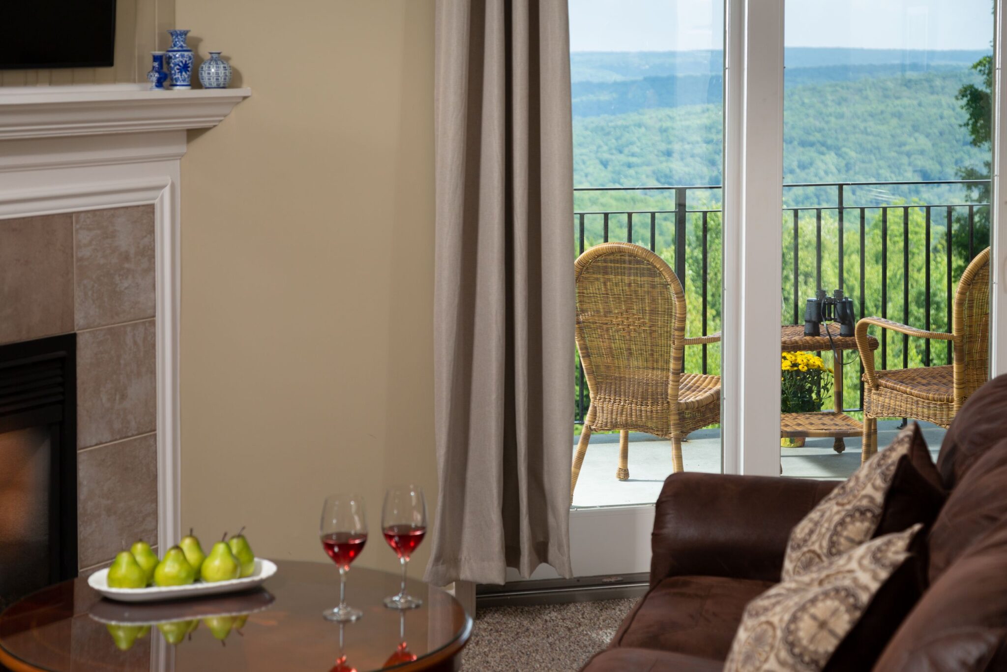 View of the balcony from the suite