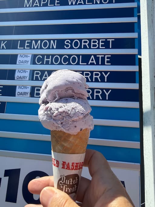 Ice cream from Four Seas, a Cape Cod ice cream shop