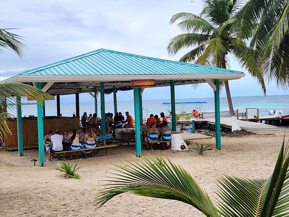 Island Dining at Our Tobacco Caye Restaurant & Bar