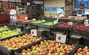 wooden crates with several varieties of red and green apples wooden crates with several varieties of red and green apples
