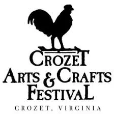 Crozet Arts and Craft Festival logo showing a rooster weathervane Crozet Arts and Craft Festival logo showing a rooster weathervane
