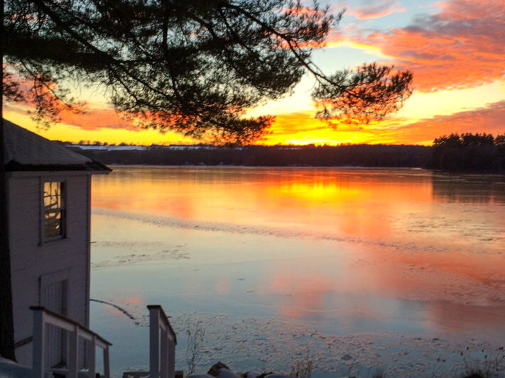 winter sunset