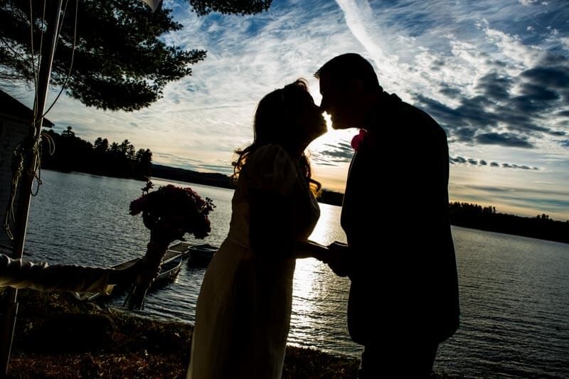 Couple Enjoying their Wedding Elopement Packages At Sunset